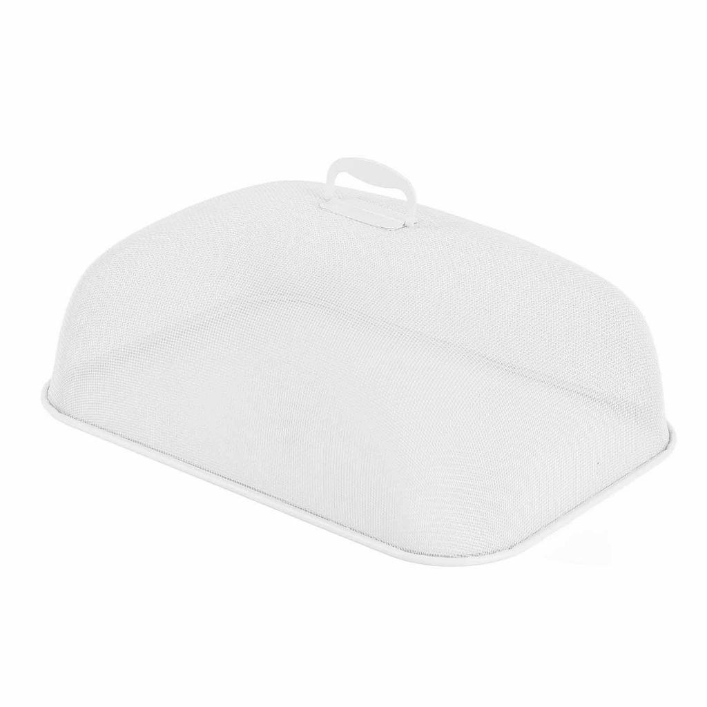 Food Cover Dense Mesh Design 180 Degree Rotatable Simple Iron Food Screen with Handle for Home