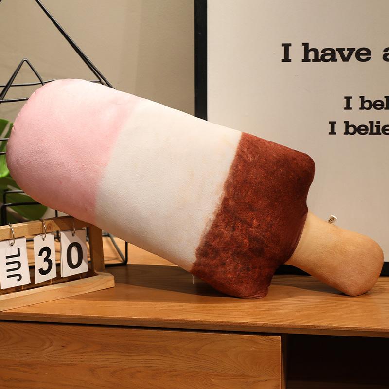 Creative Simulation Ice Cream Throw Pillow Plush Toy Doll Ice Cream Doll Home Pillow Cushion Girl Doll