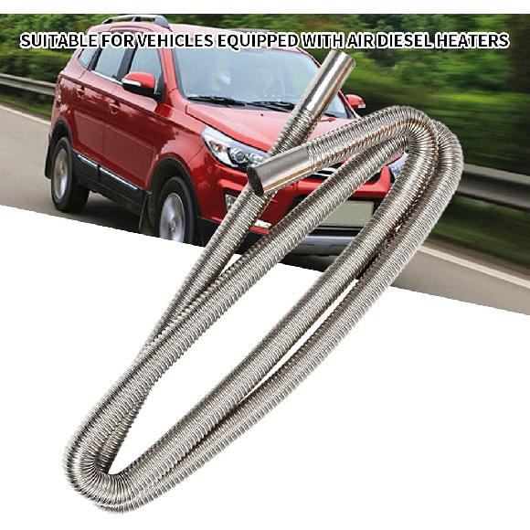 EKDJKK Parking Air Heater Exhaust Pipe, Stainless Steel Exhaust Pipe Inner Parking Air Heater Fuel Tank Diesel-Gas Vent Hose (Size:200cm/78.74in)