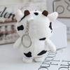 1-12pcs Plush Cow Keychain Cow Plushie Animal Toy Kawaii Spotted Cow Keyring Women Bag Animal Decor Christmas Birthday Gift