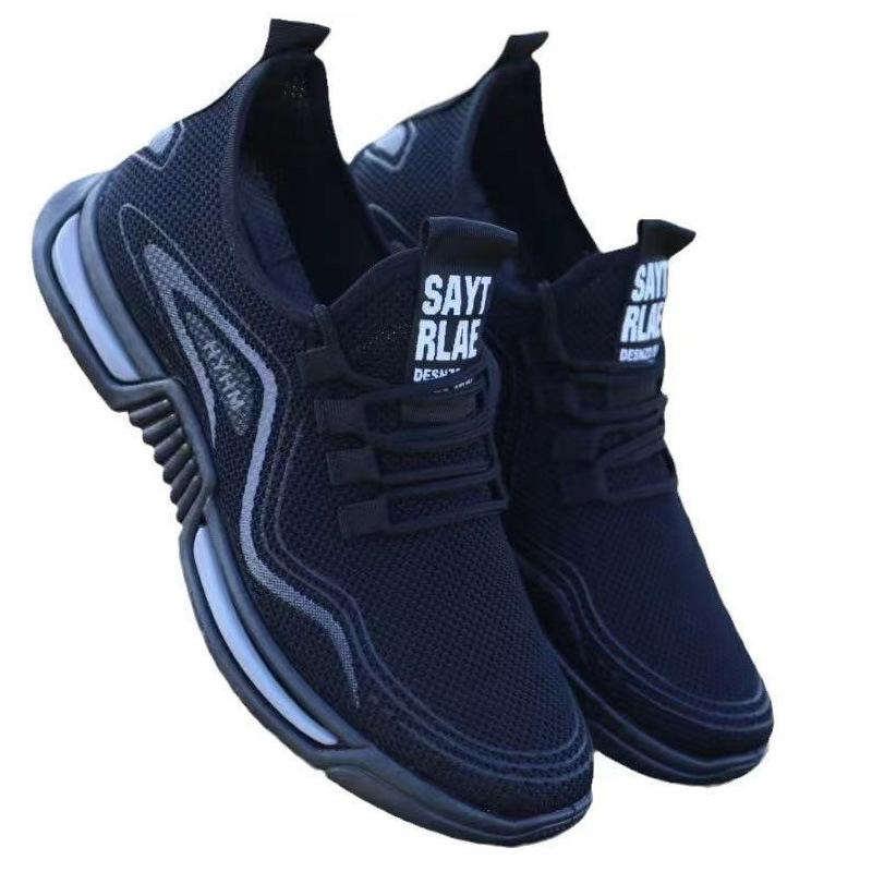 2025 Sommer neue Herrenschuhe, atmungsaktive kleine weiße Sport- und Freizeitschuhe, fliegengewebtes hohles Kunstleder, leicht und transparent