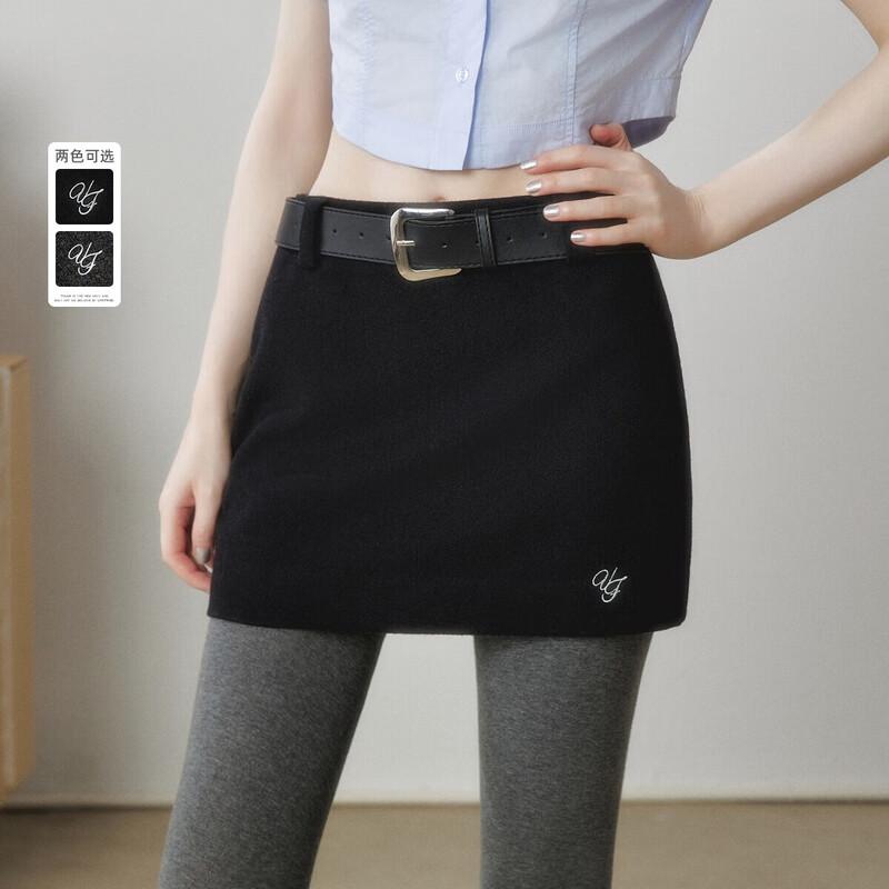 UNIFREE Berkeley Low-Waist Wool Blend Mini Skirt S
