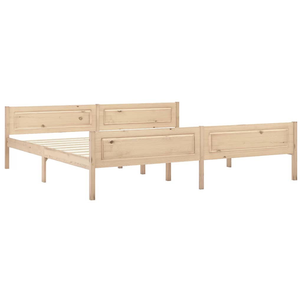 Solid Wood Bed Pine 200x200 cm