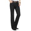 Winter Thickened Men's Flared Jeans Boot Cut Leg Flared Loose Fit High Waist Male Designer Classic Denim Jeans