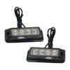 LED Car Flash Light Be Seen in Any Situation 2 x 12 24V 4 LED Orange Amber Light Lamp Recovery Flashing Breakdown Strobe Grill