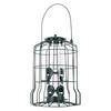 Squirrel Proof Bird Feeder Metal Outdoor Hanging with 4 Ports PC Pipe for Backyard Green
