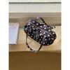 Cute Style Black and White Polka Dot Bag Large Capacity Shoulder Bag New Casual Versatile Nylon Handbag Women