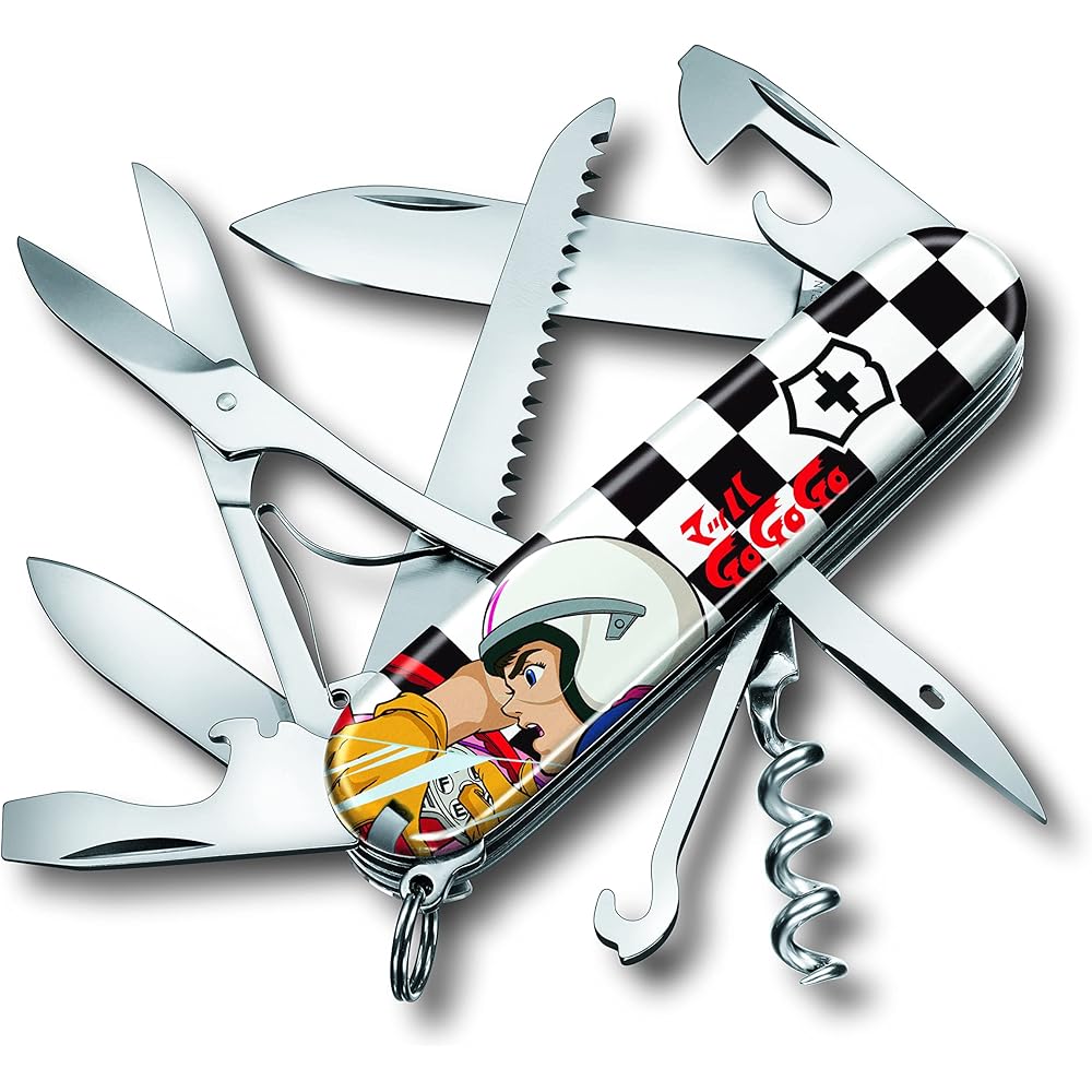 

VICTORINOX Huntsman Mach GoGoGo Checkered Flag Knife 1.3713.7-X4 Camping Knife [Official Japanese Product with Warranty] Black/White, 91mm