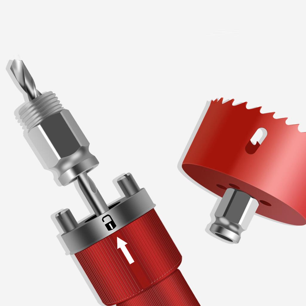 Carbon Steel Multipurpose Quick Release Hole Saw Arbor Drill Bit for Plasterboard Plastic All Pipe&38mm+ Bi Metal Cutter