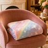 Manta para Siesta, Manta de Franela Gruesa de Doble Cara, Ligera con Tejido Antiestático, Manta Decorativa No Propensa a Encogerse para Todas las Estaciones