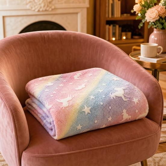 Manta para Siesta, Manta de Franela Gruesa de Doble Cara, Ligera con Tejido Antiestático, Manta Decorativa No Propensa a Encogerse para Todas las Estaciones