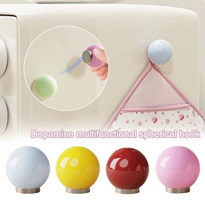 Gain de place Crochets Boule Dopamine Sans Perçage Crochets Décoratifs pour Clés Crochets pour Peignoirs Rangement Panneau Perforé pour la Maison