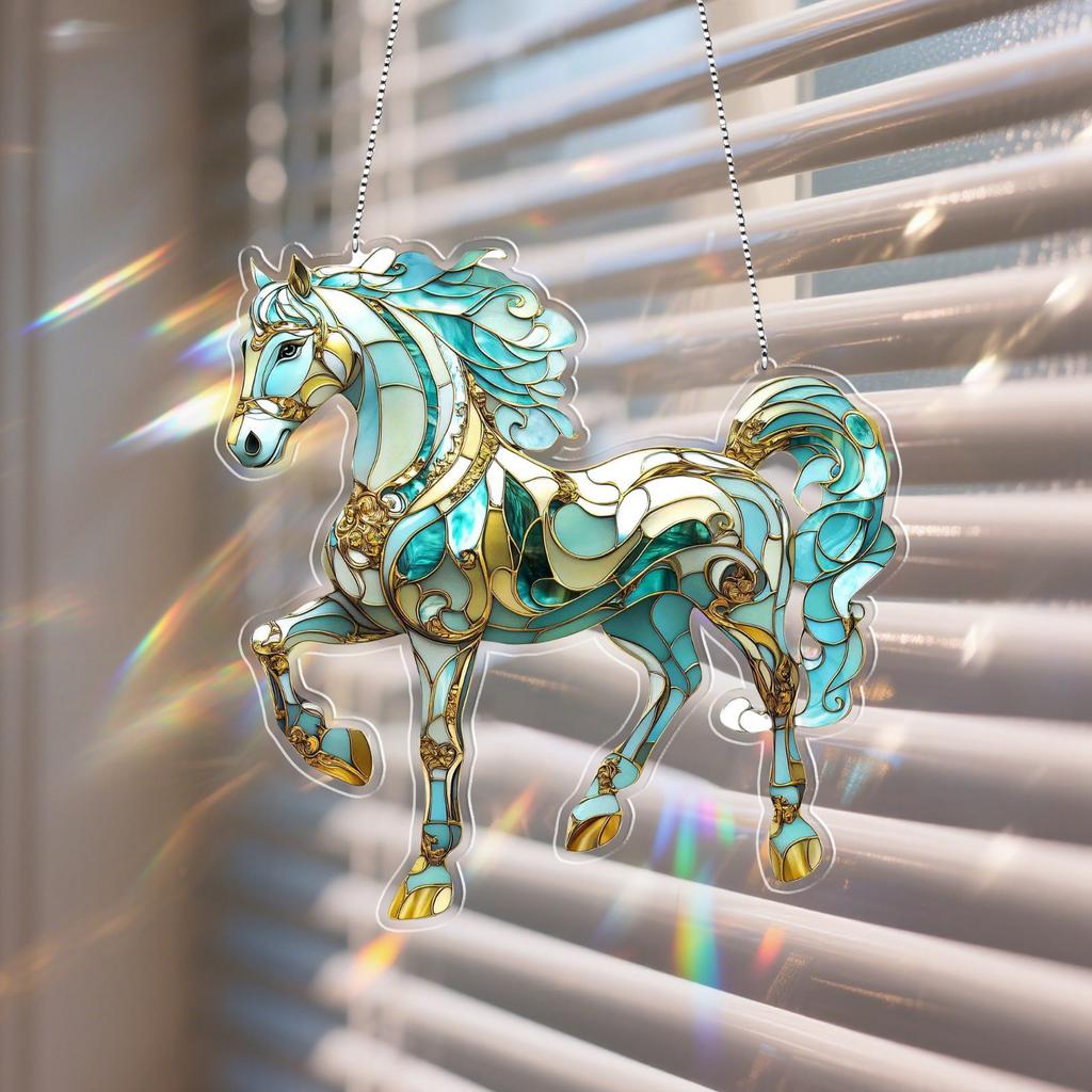 Přívěsek Kůň Okenní Sluneční Lapač Dekorace, Jako Dárková Dekorační Přívěsek Pro Milovníky Koní A Majitele