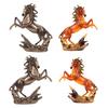 Artistic Horse Figurine Handcrafted Resin Decoration Piece With Nonslip Base For Living Room or Study 21cm Height