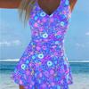 Costume da bagno intero sportivo da donna con gonna Costume intero