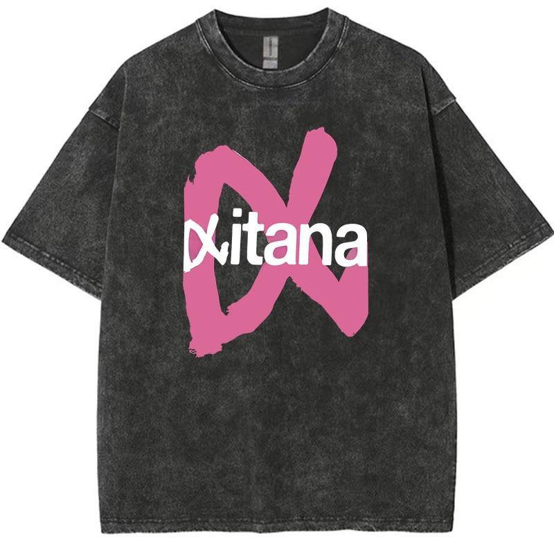 Washed Vintage Singer Aitana Graphic T-shirt CUARTO AZUL Print T-shirts Women Fashion Pop Music T Shrit Streetwear Fans Gift