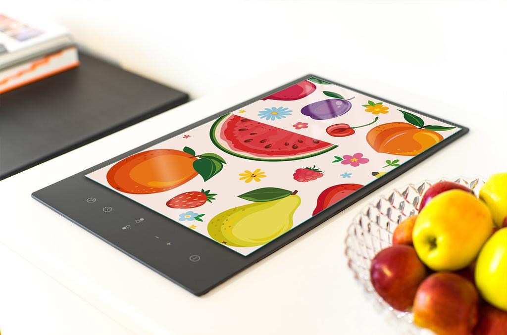 TABLA DE CORTAR DE CRISTAL 35x52 FRUTAS