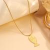 Exquisite Gold Little Fish Clavicle Chain: Non-fading Titanium Steel Necklace for Women