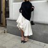 European And American Style Spring Balloon Skirt Casual Simple Solid Color Wild High Waist Tutu Skirt 