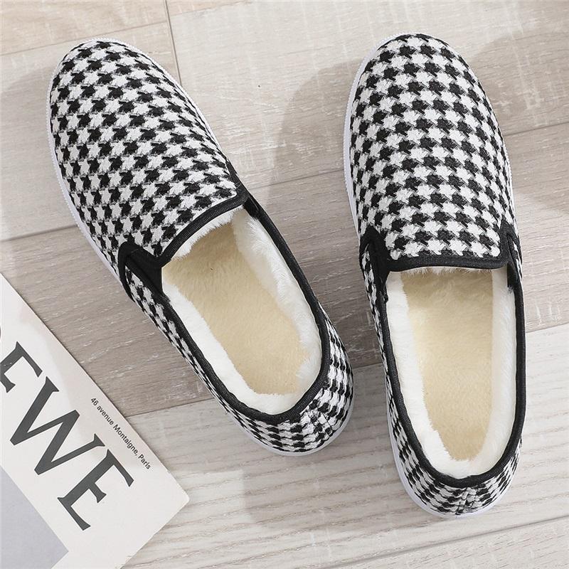 Women's Winter Plush Thick Anti Slip Warm Casual Cloth Shoes Cotton Shoes