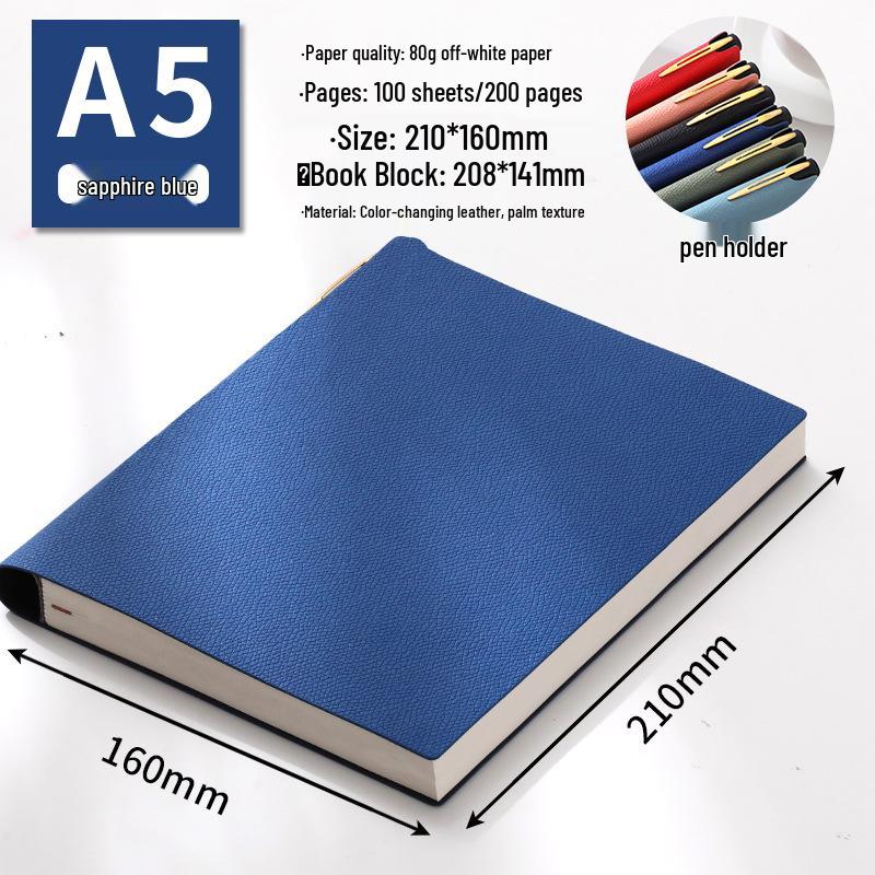 A5 Custom Soft Leather Diary Notebook with Logo - Premium Business Gift Box Edition