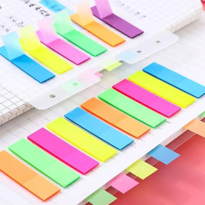 M&G 100PCS Transparent Colorful Memo Pads with Index Creative Sticky Notes Self-Adhesive Office School Stationery Supplies