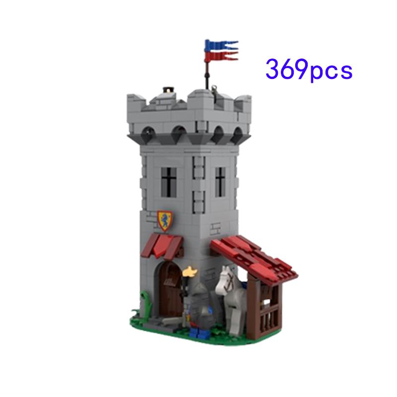 

MOC Мелкие детали Собранные строительные блоки Средневековое здание Замок Башня викингов Стрельбище Сторожевая башня Сцена с деревом Игрушка Подарки