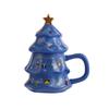 Kerstboom Keramische Mok met Deksel Grote Capaciteit Koppels Waterbeker Koffiekopjes High Tea Bekers Melkbekers Kerstcadeaus