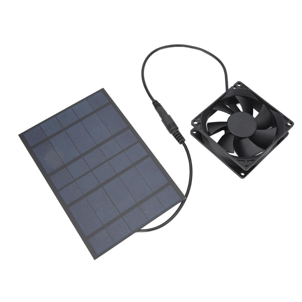 Solar Panel Fan Reduce Temperature Humidity IPX7 Waterproof Solar Powered Fan for Chicken Coop Greenhouses Pet House