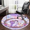 1PC Unicorn Flowers Non-Slip Floor Round Carpet, Office, Family, Bedroom, Large Area Rug Indoor Rugs,  Durable PolyesterH0337