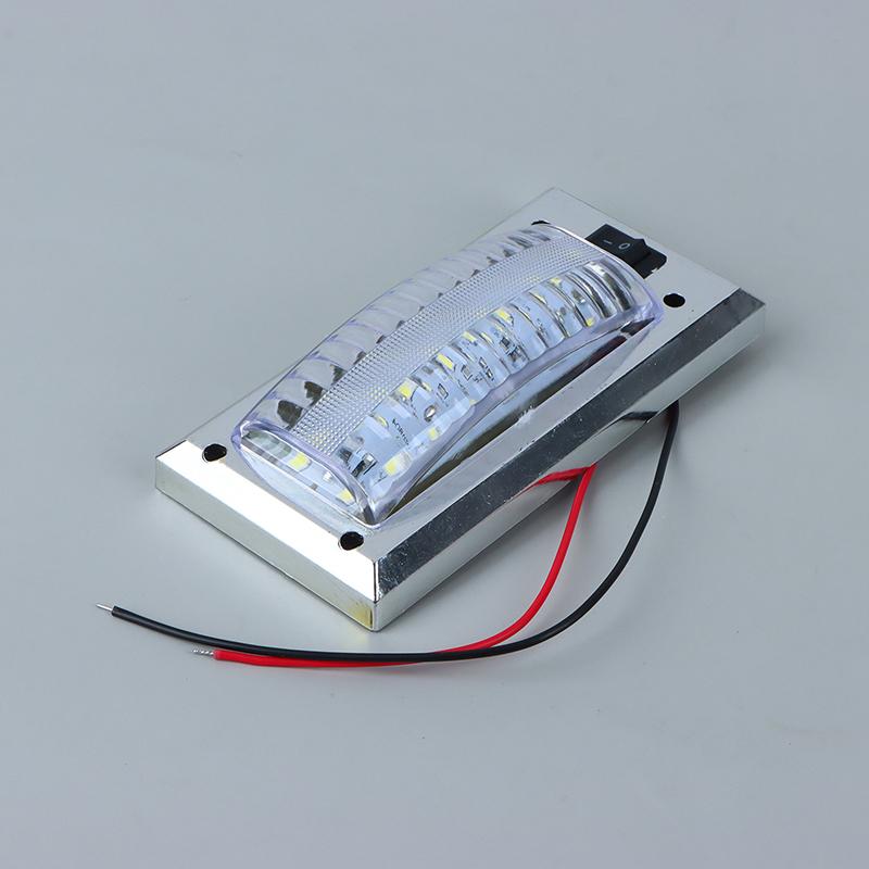 Luce LED da Pannello 12V-24V Lampada da Lettura Interna per Auto Alta Luminosità Luci Cabina per Furgone Camion Camper Barca Luci Camper Interruttore Accensione Spegnimento