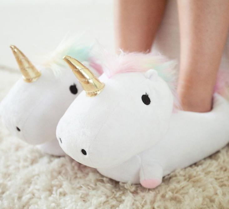 Women's Slippers, Men's Slippers, Warm Plush Unicorn Slippers, ONESIES Slippers