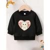 European Sizes Cute and Fun Printed Pattern, Thin and Versatile Comfortable Round Neck Hoodie for 0-3 Year Old  Kids , Suitable for Outdoor Wear