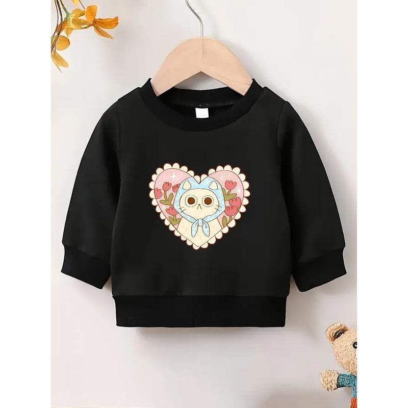 European Sizes Cute and Fun Printed Pattern, Thin and Versatile Comfortable Round Neck Hoodie for 0-3 Year Old Kids , Suitable for Outdoor Wear