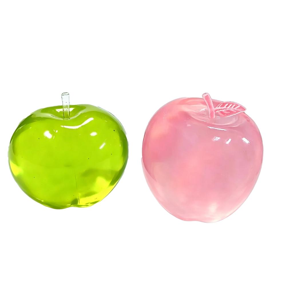 Genezend Groen Roze Appel Knijpspeeltje, verlicht slechte buien, zachte flexibele stressverlichter, dagelijks casual decompressiespeeltje
