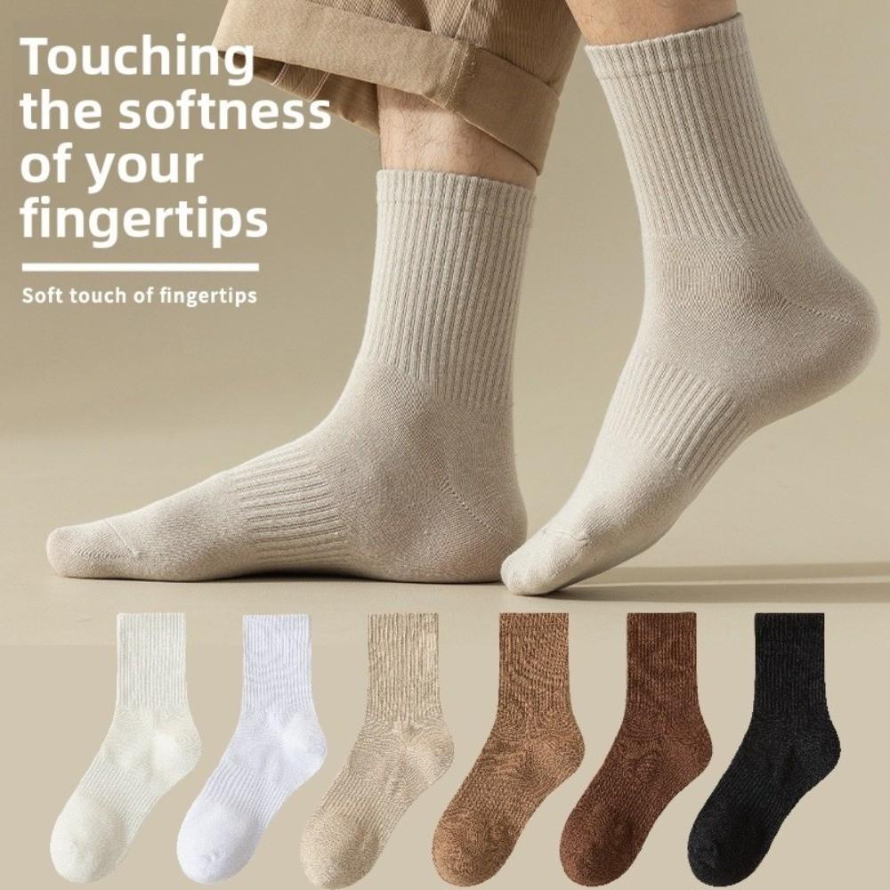 

Compression Long Sock Pure Cotton Casual Breathable Sports Socks New Women s Mid-tube Socks кавовий