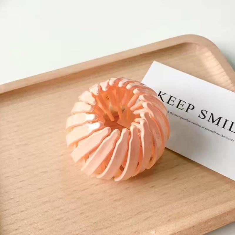 Pince à cheveux chignon en forme de nid d'oiseau en plastique extensible vintage géométrique pour faire des chignons, pinces à cheveux, support queue de cheval pour filles