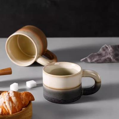 Handmade Retro Art Kiln Glaze Coffee Cup Office Household Ceramic Mug Nordic Simple Style Breakfast Cup