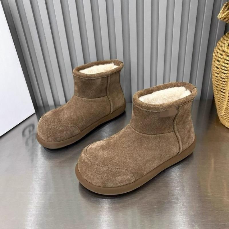 

New Thick-soled Snow Boots, Women s Cotton Shoes, and Niche Anti-slip Big-headed Shoes 40 малиновий