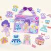 Princess Cartoon Refrigerator Magnets: Reusable Educational Stickers for Girls