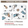 UFO Rocket Print Bedding Set Cartoon Theme Duvet Cover No Filler Soft and Comfortable Suitable for Children's Bedroom Decoration
