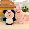 Cartoon Rabbit Panda Cat Dog Elf Plush Toys Cute Baby Animal Pendants Soft Cozy Hanging Decor Car Keychain Backpack Decor