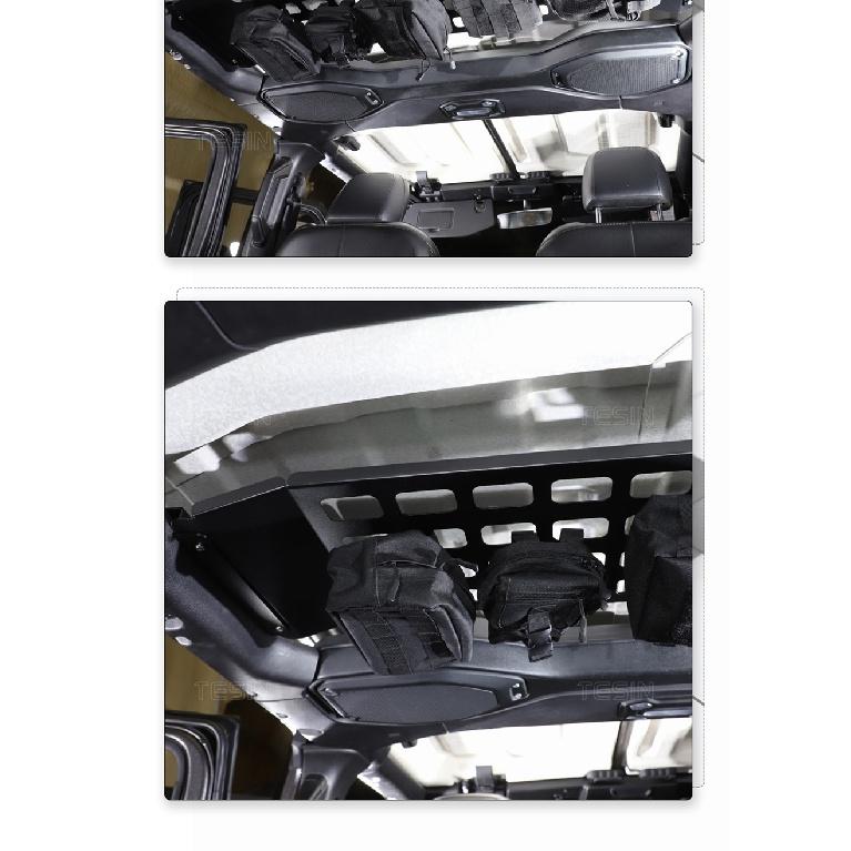 TESIN Auto Zadní řada Střecha Úložný prostor zavazadel Rozšiřovací organizér Police Příslušenství pro Jeep Wrangler JL Gladiator JT