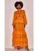 2023 Autumn Chiffon Ruffle Layered Long Dress for Women