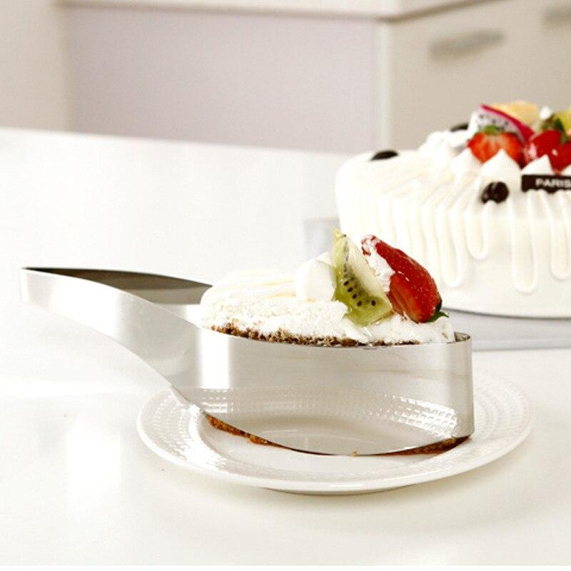 Baktillbehör Rostfritt Stål Tårtskärare Böjd Bladformad Skärare Tårtskärning G190