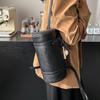 Popular retro Maillard texture portable soft leather cylindrical bag women's versatile simple multi-back pillow bag