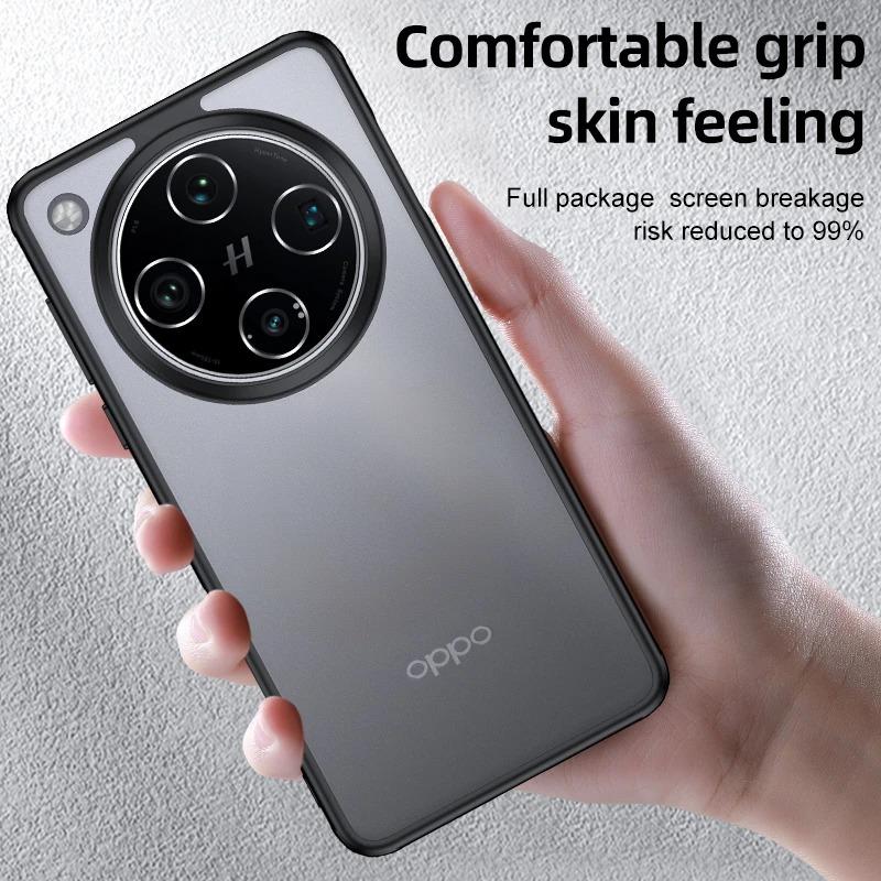 For OPPO Find X8 Pro Case Transparent Acrylic Phone Case For OPPO Find X7 Ultra X6 Pro Matte PC Hard Shockproof Back Cover