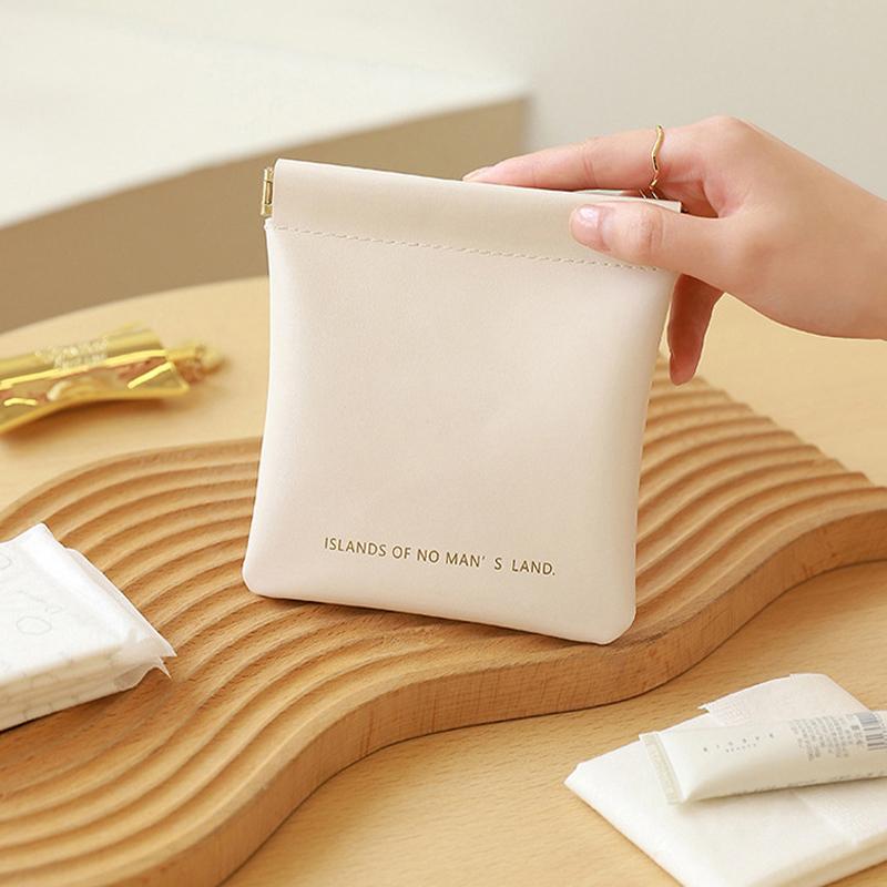 1Pc Unisex Pu Leder Tragbare Geldbörse Kopfhörer Tasche Kopfhörer Organizer Mini Diverse Kosmetik Lippenstift Ändern Lagerung Tasche