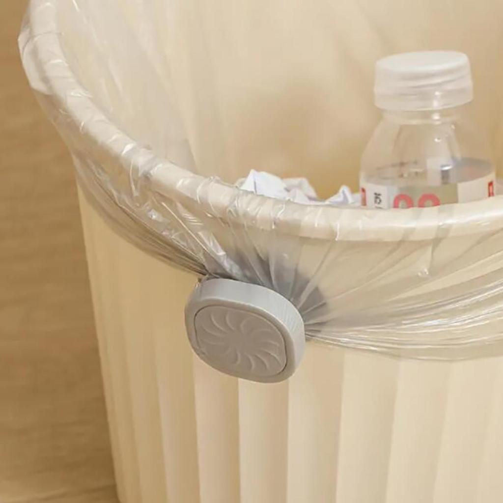 Waste Bin Rotating Fixed Clip Garbage Bag Side Button Waste Basket Fixation Trash Bag Non-Dirty Hand Holder Storage Tool
