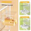 2 In 1 Bird Hanging Bathtub Drawer Design Parrot Shower Box New Food Holder Box  Cage Use